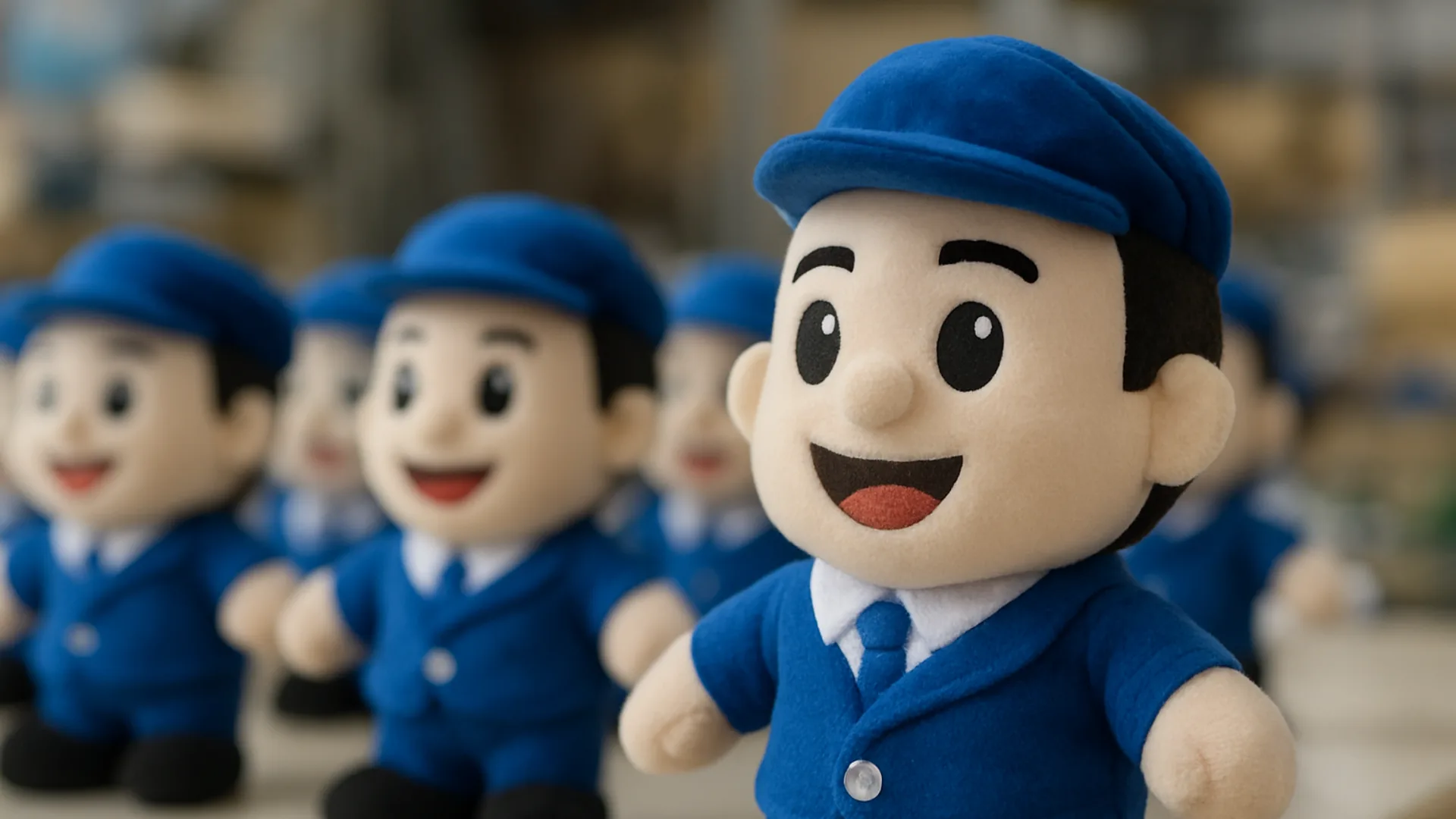 Boneka merchandise karakter bank hasil produksi pabrik Bekasi